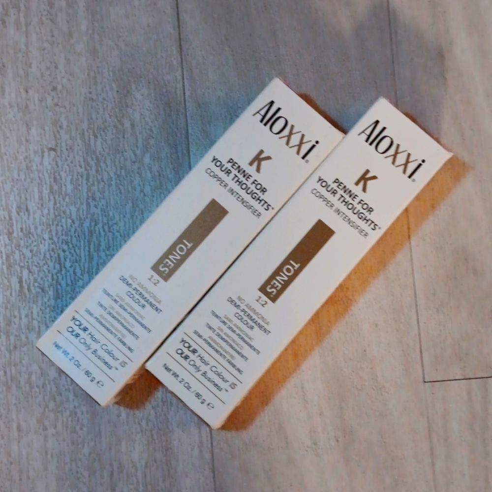 TWO boxes Aloxxi K Copper Intensifier.